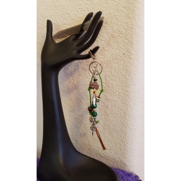 Snake Key Ring Medicine Wheel Totem - for Purse, Drum, Car & Bookmark - Picture 6 of 6